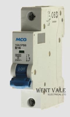 MCG - 16A1PB6 - 16a Type B Single Pole MCB Used