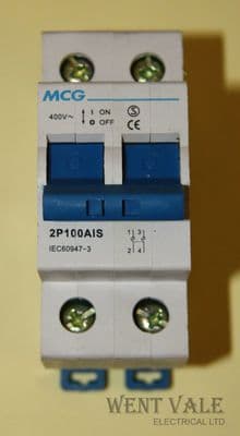 MCG 2P100AIS - 100a Double Pole Switch Disconnector Used