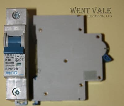 MCG JVM1 - 63 SP610B - 10a Type B Single Pole MCB Used