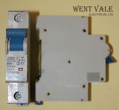 MCG - JVM1-63-SP640B - 40a Type B Single Pole MCB Used