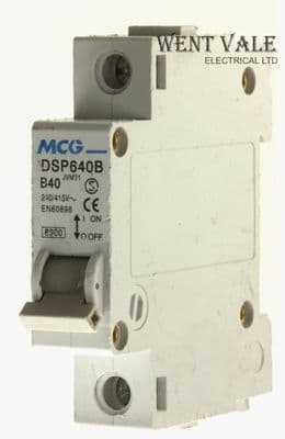 MCG - JVM21 - DSP640B - 40a Type B Single Pole MCB Used
