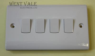 MEM/Eaton Premera Range - E024 (P024)  10ax Four Gang Two Way Plate Switch New