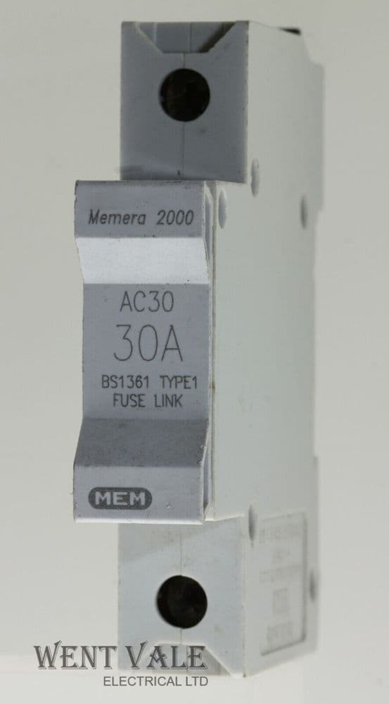 MEM Memera 2000 AC30 30a BS1361 Cartridge Fuse Holder Used