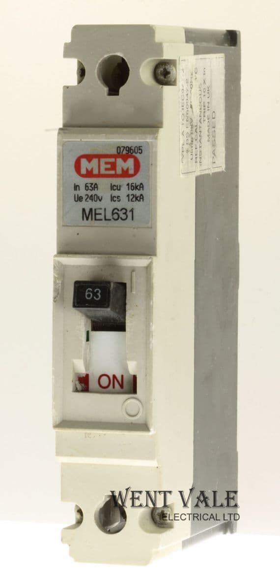 MEM Memshield 2 - MEL631 - 63a Cat A E-Frame Single Pole MCCB Used