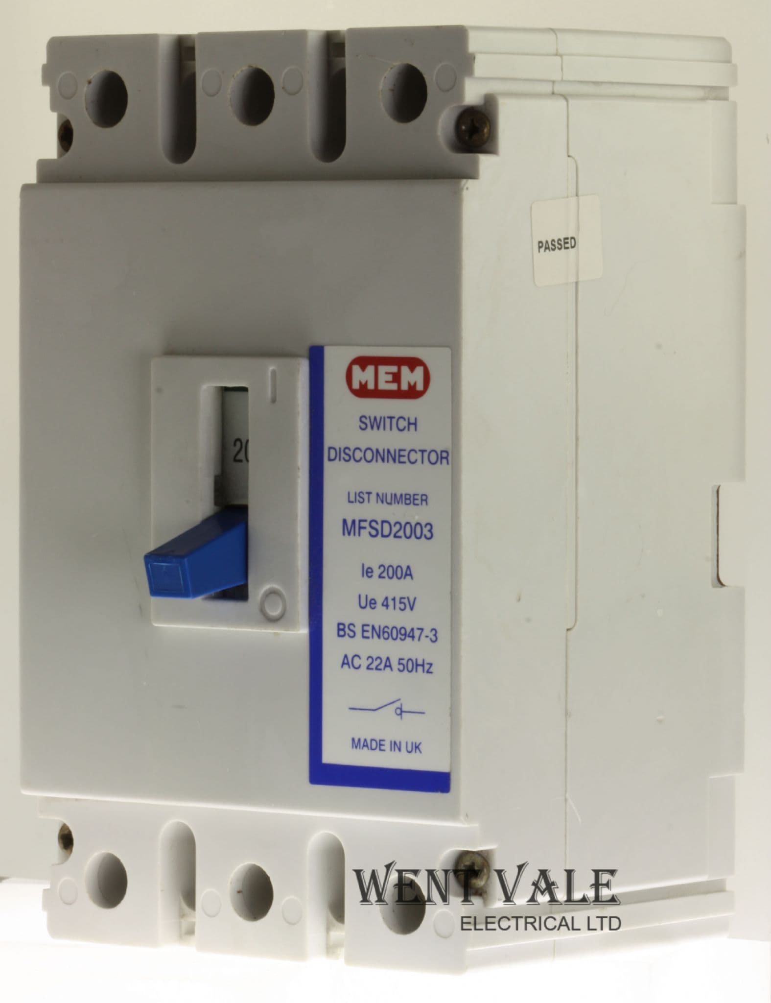 MEM Memshield 2 - MFSD2003 - 2000a F-Frame Triple Pole Switch ...