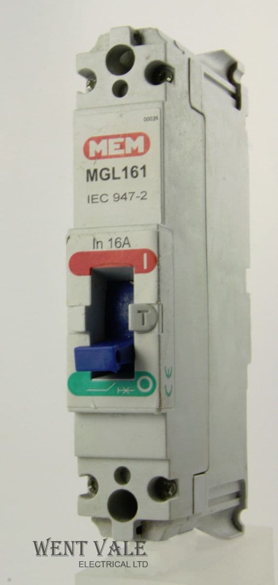MEM Memshield 2 - MGL161 - 16a Cat A G-Frame Single Pole MCCB Used