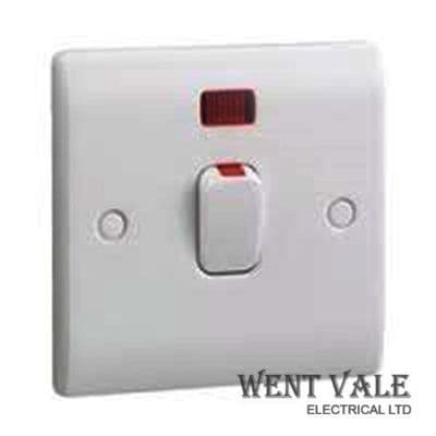 MEM Premera Range - P401N  - 20a Double Pole Switch + Neon  New