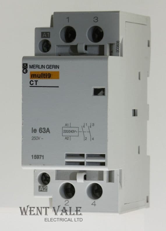 Merlin Gerin Multi 9 - 15971 - CT D/Pole 63a NO Contactor 220-240v Coil ...