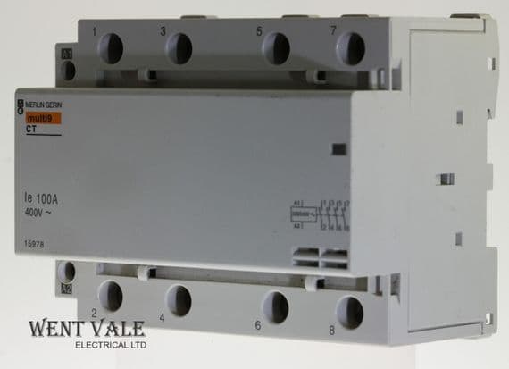 Merlin Gerin Multi 9 - 15978 - CT Four Pole 100a NO Contactor 220-240v ...