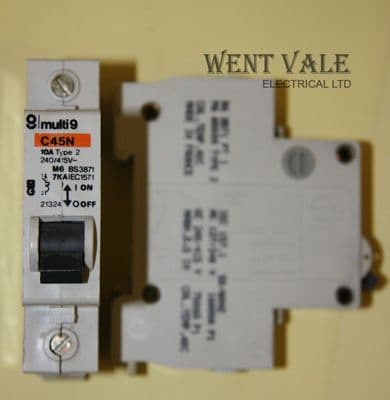 Merlin Gerin Multi 9 - 21324 - C45N110 T2 - 10a Type 2 Single Pole MCB Used