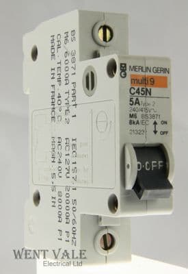 Merlin Gerin Multi 9 - C45N105-21323 - 5a Type 2 Single Pole MCB Used