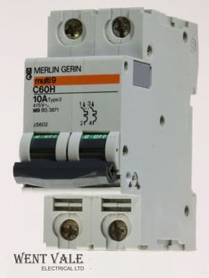 Merlin Gerin Multi 9 - C60H 210-25602 - 10a Type 2 Double Pole MCB Unused
