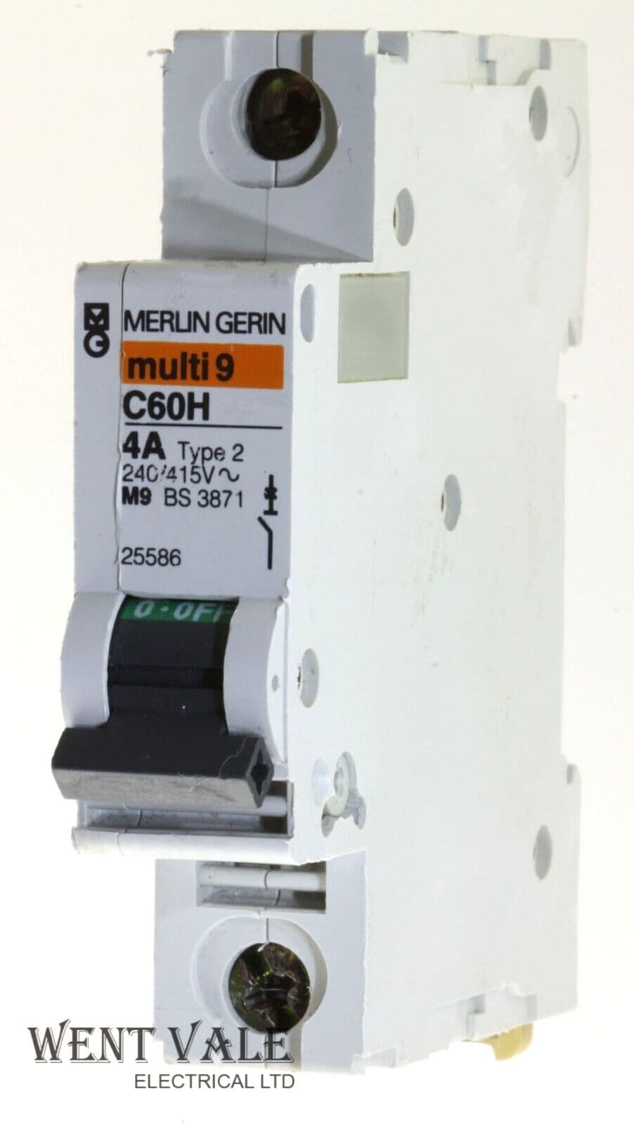 Merlin Gerin Multi 9 - C60H - 4a Type 2 Single Pole MCB Used