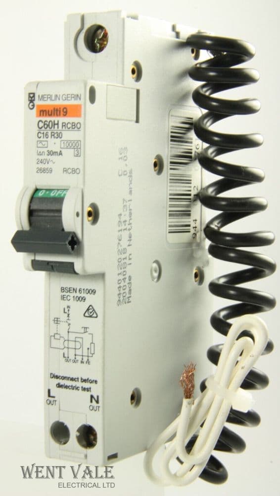 Merlin Gerin Multi 9 - C60HC10R30 - 10a 30mA Type C - AC Rated RCBO New