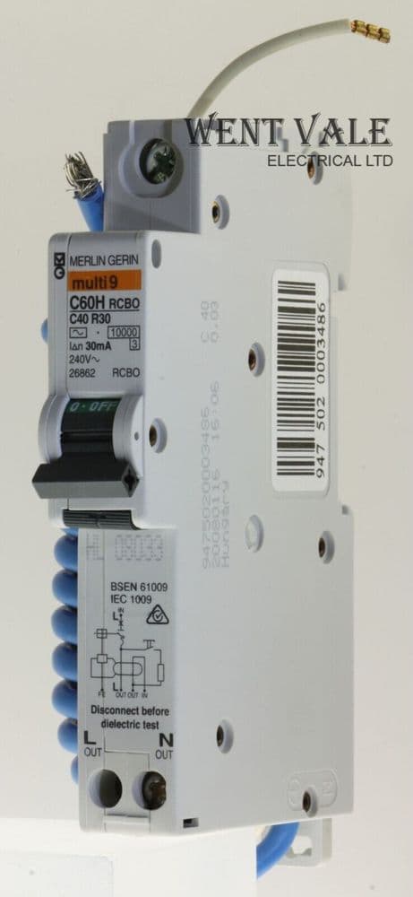 Merlin Gerin Multi 9 - C60HC40R30-26862 - 40a 30mA Type C - AC Rated ...