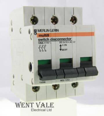Merlin Gerin Multi 9 - MGI1253-15098 - 125a Triple Pole Switch Disconnecter Used