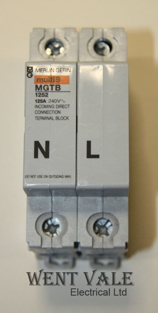 Merlin Gerin Multi 9 - MGTB1252 - 125a Double Pole Terminal Block Unused