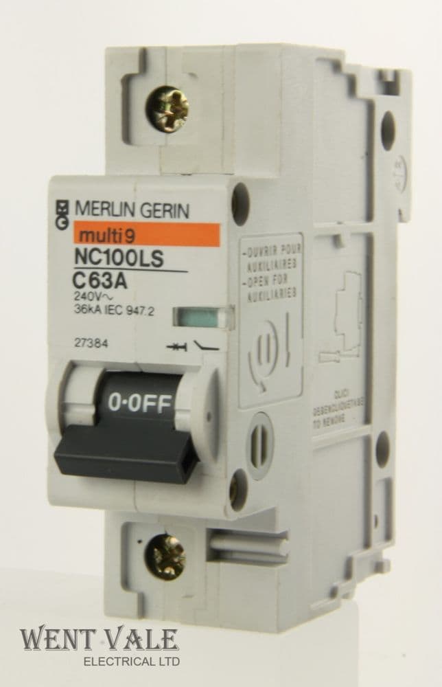Merlin Gerin Multi 9 - NC100LSC163-27384 - 63a Type C Single Pole Heavy ...