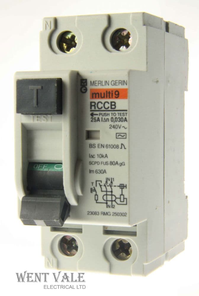 Merlin Gerin Multi 9 - RMG250302-23083 - 25A 30mA 2P RCCB RMG Used