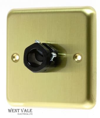 MK Albany Plus - K2240 SAB  - 1 Gang Flex Outlet (Cable Gland) Plate New