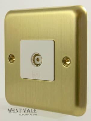 MK Albany Plus - K3580 SAB - Single Non-Isolated TV/FM Co-Axial Socket New