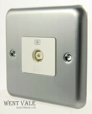 MK Albany Plus - K3581 MCO - Single Isolated TV/FM Co-Axial Socket New