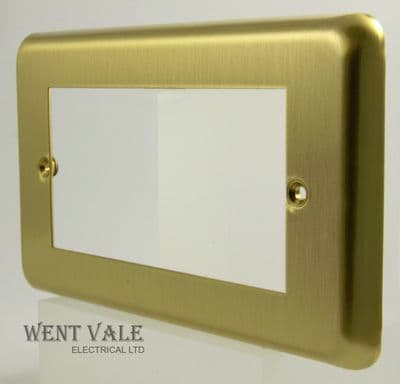 MK Albany Plus - K394 SAB - 2 Gang Four Module Data/Telecom Front Plate New