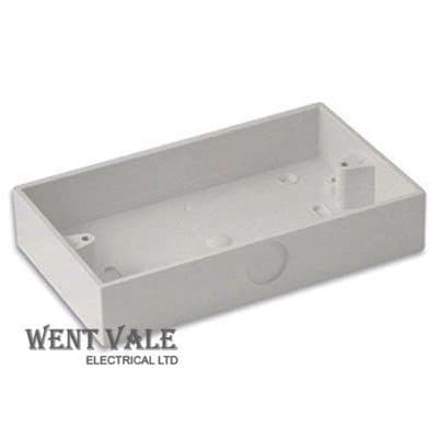 MK Egatube - ESU262 WHI 2g 25mm Deep Surface Square Corner Box With Round Knock-out New