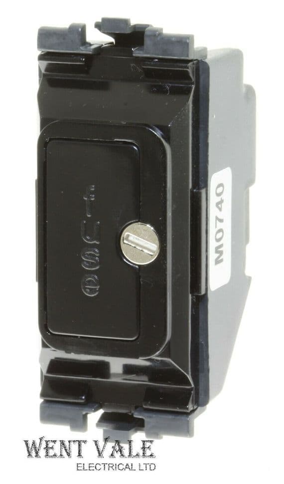 MK Grid Plus - K4890 BLK - 13a Grid Fuse Connection Unit Module Unused