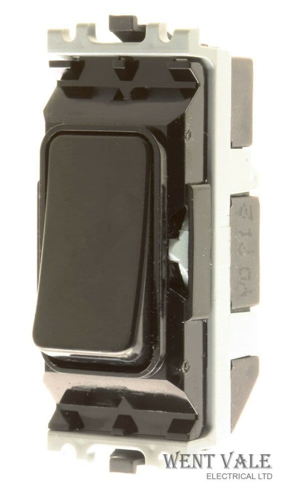 MK Grid Plus K4981 BLK 10a Double Pole Grid Switch Module New