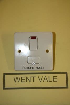 MK Logic Plus - K1060 WHI - 13 Amp Switched Spur Engraved Future Hoist New