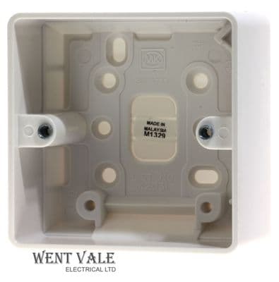MK Logic Plus - K2031WHI - 40mm Deep Moulded Surface Single Box New