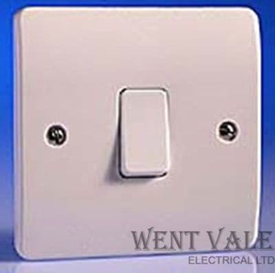 MK Logic Plus - K4871 WHI - 10a One Gang Two Way Plate Switch New