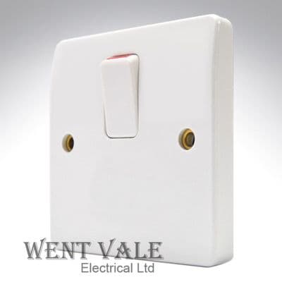 MK Logic Plus - K5403WHI - 20 Amp Double Pole Switch Bottom Flex Outlet New