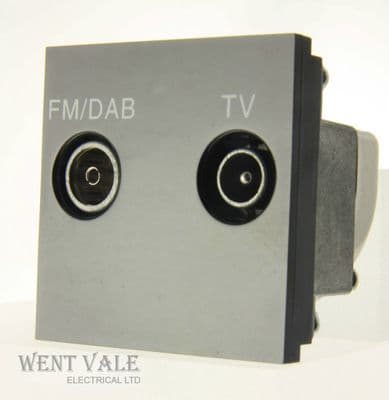 MK Logic Plus - K5852 BLK - TV/FM Diplexer 50 x 50mm Euro Module New