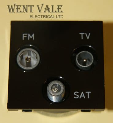 MK Logic Plus - K5853 BLK - Euro TV/FM/SAT Triplexer 50 x 50mm Module New