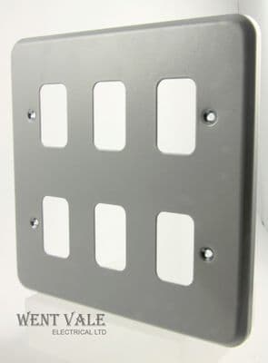 MK Metalclad Plus - K3496 ALM - 6 Module Switch Plate Un-used
