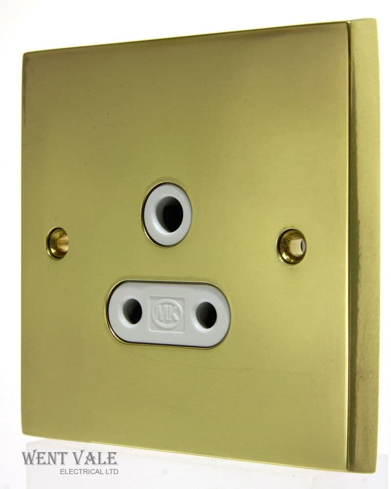 MK Savoy Plus - K5381 PBS W - 5a One Gang Unswitched Round Pin Socket New