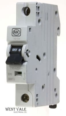 MK Sentry - 5910s - 10a Type B Single Pole Mk 3 MCB Used