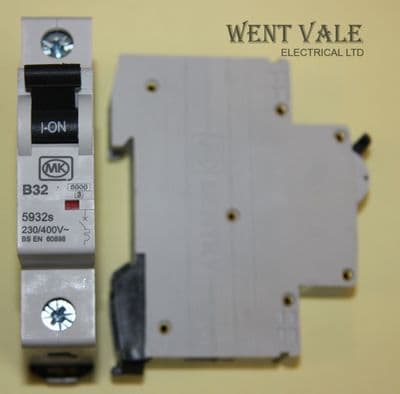 MK Sentry - 5932s - 32a Type B Single Pole MCB Latest S5 Model Unused