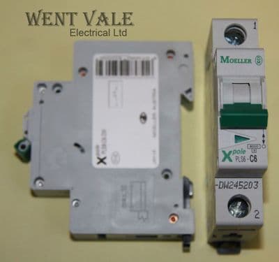 Moeller X Pole - PLS6-C6-DW - 6a Type C Single Pole MCB New