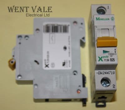 Moeller X Pole - PLSM-B25-DW - 25a Type B Single Pole MCB New