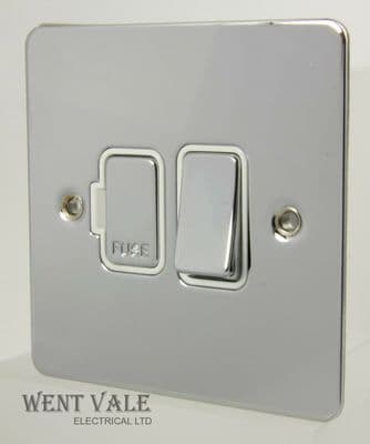 Newlec Flat Plate NLFP13SC - 13a Polished Chrome Switched Fused Connection Unit