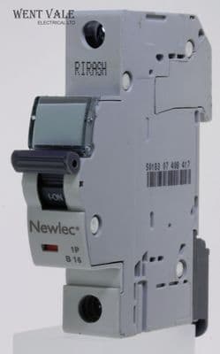 Newlec - NLMB116BA - 16a Type B Single Pole MCB Latest Model NEW