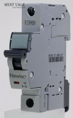 Newlec - NLMB116BA - 16a Type B Single Pole MCB Latest Model Used
