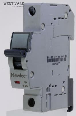 Newlec - NLMB125BA - 25a Type B Single Pole MCB Latest Model NEW