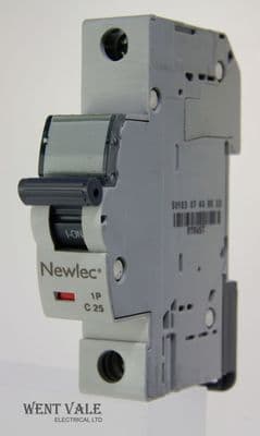 Newlec - NLMB125CA - 25a Type C Single Pole MCB Latest Model NEW