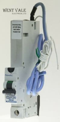 Newlec NLRCB2030A - 20a 30mA Type C Single Pole RCBO Unused