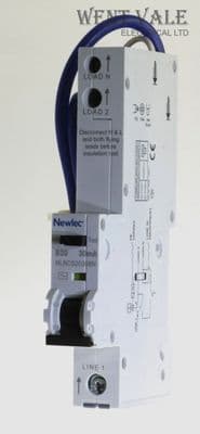 Newlec NLRCB2030BN - 20A 30mA Type B Single Pole AC Type RCBO New