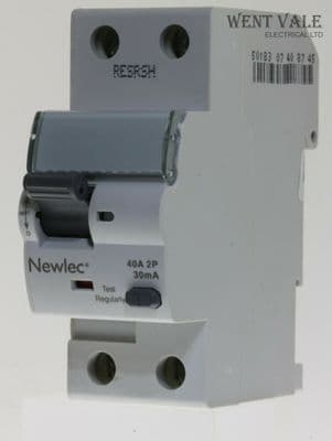 Newlec - NLRCD4030A - 40A 30mA Double Pole RCCB Unused